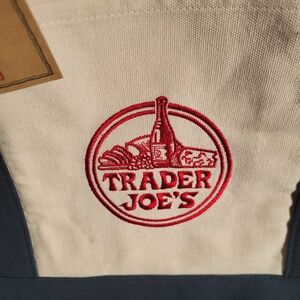 Trader Joe's Classic Cream and Blue Tote